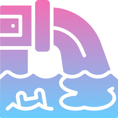 Water pollution icon