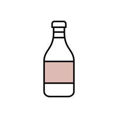Ketchup Bottle Icon Vector Design Template