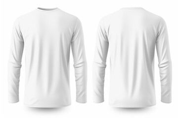White T-Shirt Front and Back Views Mockup - Male Apparel Template