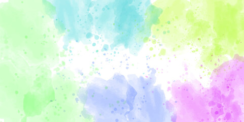Colorful watercolor abstract background. Watercolor cloud texture.