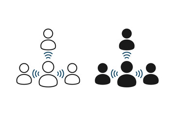Community influencer icon. Illustration vector