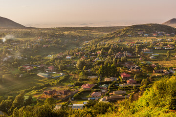 Aerial view of Marsabit town, Kenya