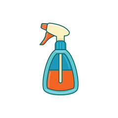 Laundry softener sprayer logo graphic illustration