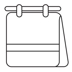 Towel line icon