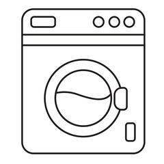 Laundry washing machine line icon