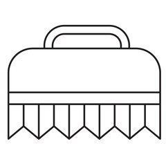 Washing brush line icon