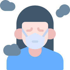 Woman face mask icon