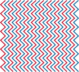 Zigzag blue red pattern. Geometric simple background. Creative and elegant style. Zigzag Seamless Pattern. 