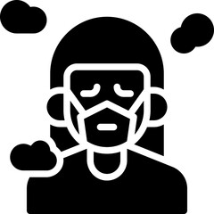 Woman face mask icon