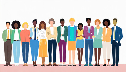 <イラスト>DE&I（ダイバーシティ・エクイティ＆インクルージョン）