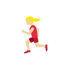 Fototapeta premium Woman Running: Medium-Light Skin Tone 