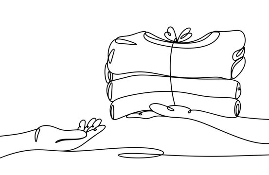 recommend clip art: Hand. Cloth. One line