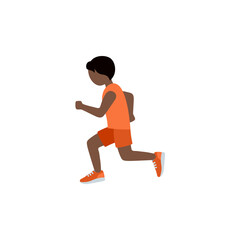 Person Running: Dark Skin Tone
