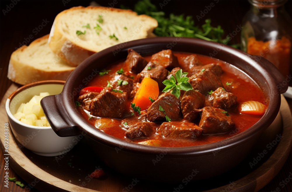 Wall mural goulash hungarian dish