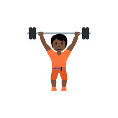 Obraz premium Person Lifting Weights: Dark Skin Tone 