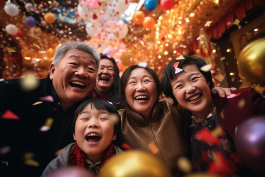 happy Chinese family. Chinese New Year