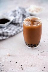 Homemade boba tea