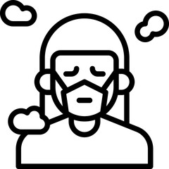 Woman face mask icon