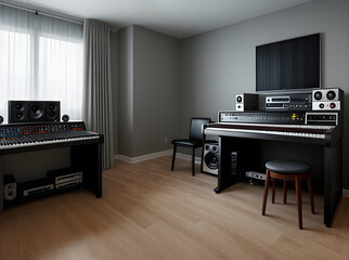 music studio room with ultra realistic design - 672271908