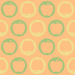 DOODLE FRUIT APPLE SEAMLESS PATTERN VECTOR