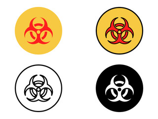 Illustration biohazard biomedical icon collection vector illustration