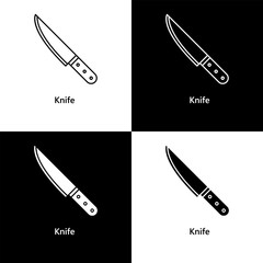 knife kitchenware Icon Logo illustration