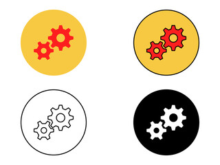 Illustration of setting tool vector icon illustration