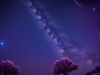Obraz na płótnie Canvas starry sky at night background of the universe from space.