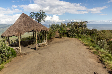 Rest area at the rim of Longonot volcano crater, Kenya © Matyas Rehak