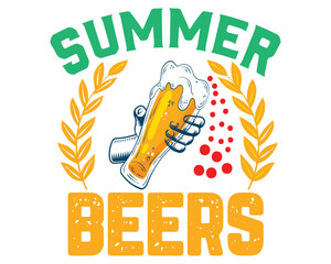Summer Beer T Shirt Design Gift