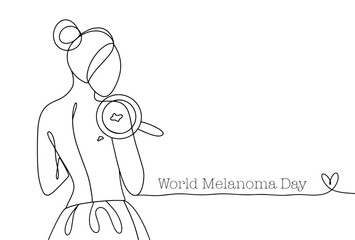 Melanoma. Skin cancer. One line.