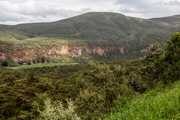 Fototapeta na wymiar Landscape of the Hell's Gate National Park, Kenya