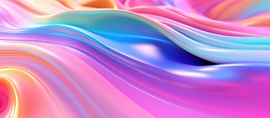 Fototapeta premium Modern dynamic colorful lines wave flow background. AI generated