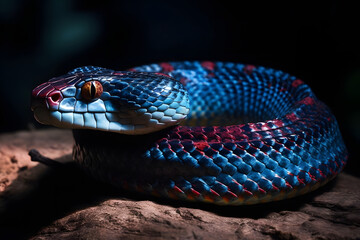 Obraz premium snake in the sun. 