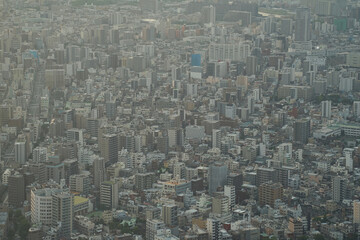 Fototapeta premium View of the Japanese city from Tokyo Skytree, Japan