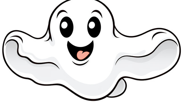  a ghost with a tongue sticking out of it's mouth.  generative ai