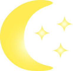moon and stars vector