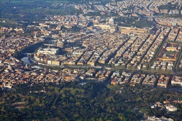 Rome and Vatican aerial view