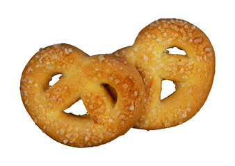 butter cookies with sugar isolated