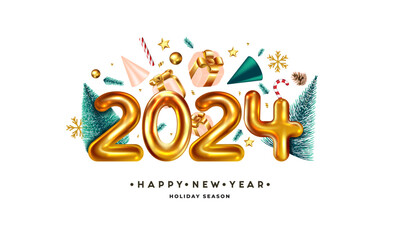 Happy New Year 2024 banner