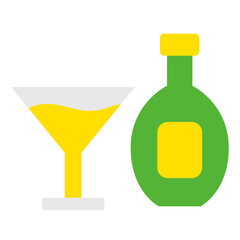 bottle and drink wine