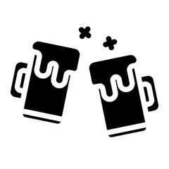 two drink beer glyph