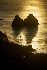 sunset over the sea in Fernando de Noronha