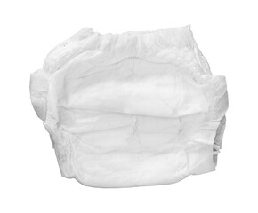 white baby diaper isolated element