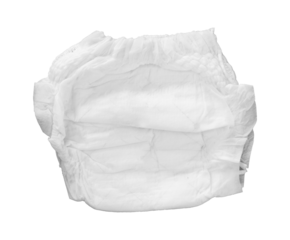 white baby diaper isolated element