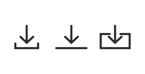 Download line  icon. Symbol of install. Vector illustration.