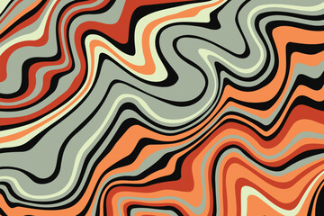 Abstract psychedelic groovy background. Vector.