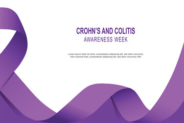 Crohns and Colitis Awareness Week background. - obrazy, fototapety, plakaty