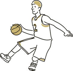 バスケットボール選手のイラスト