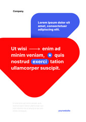Simple vector layout template for events, companies or any business related. With a frame for your message. Design for flyer, poster, cover, brochure, banner or any layout.